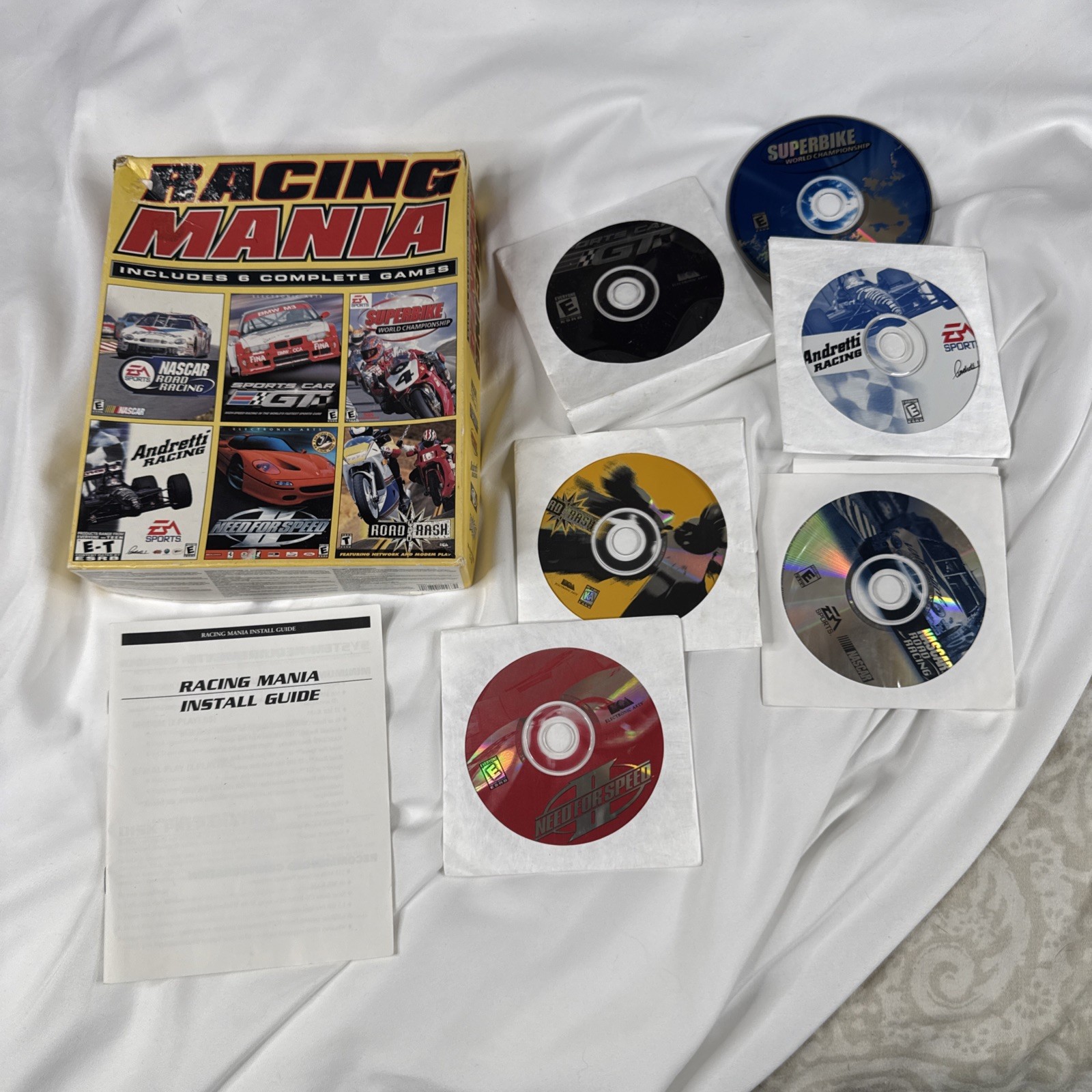 Racing Mania EA Sports – 6 Game Set PC Game Big Box CD ROM Windows 98/95