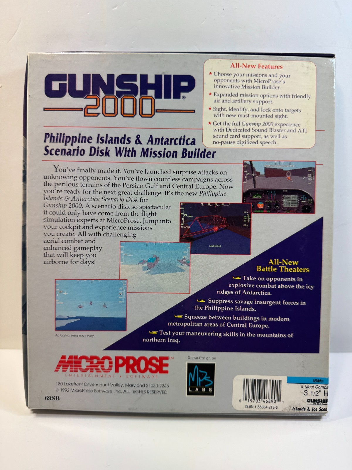 Gunship 2000: Philippine Islands & Antarctica (PC) 3.5″ CONTENTS ONLY no discs
