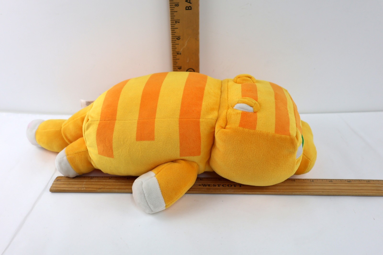 Mattel Minecraft Orange Tabby Cat Plush Hand Washable Mojang Toy