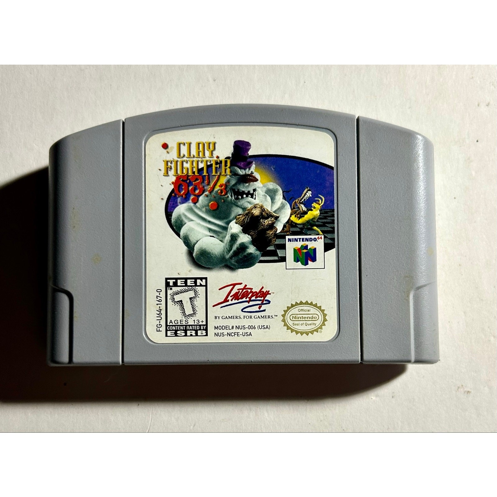 Clay Fighter 63 1/3 (Nintendo 64 N64)Works Authentic🔥Nice!