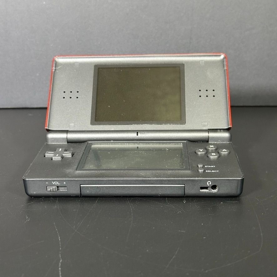 Nintendo DS Lite Handheld Gaming Console Crimson Red w Black TESTED & WORKING