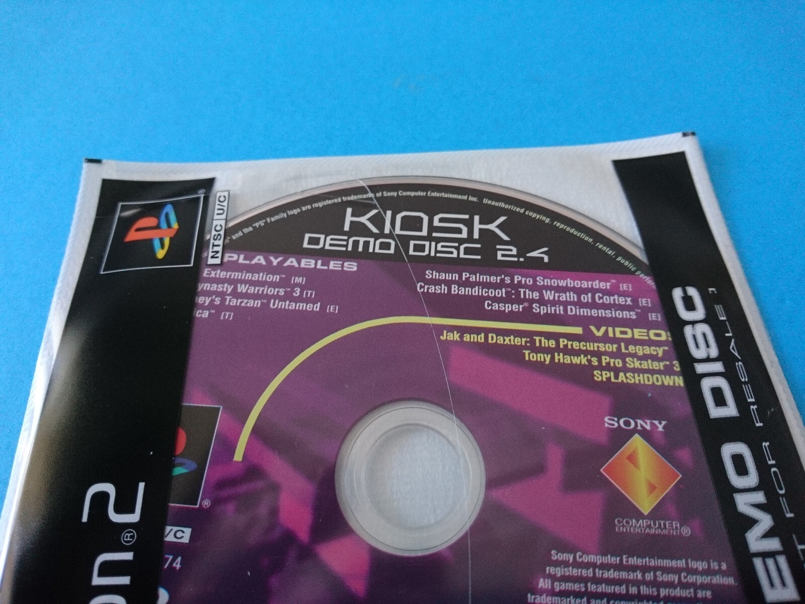 Playstation 2 KIOSK DEMO DISC 2.4 “BRAND NEW & SEALED IN ORIGINAL SLEEVE ” PS2