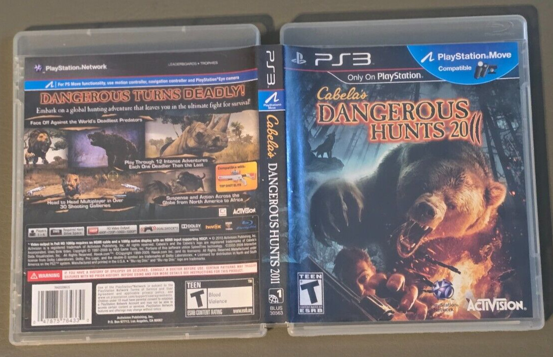 Cabela’s Dangerous Hunts 2011 PS3 Complete CIB Tested Sony PlayStation 3