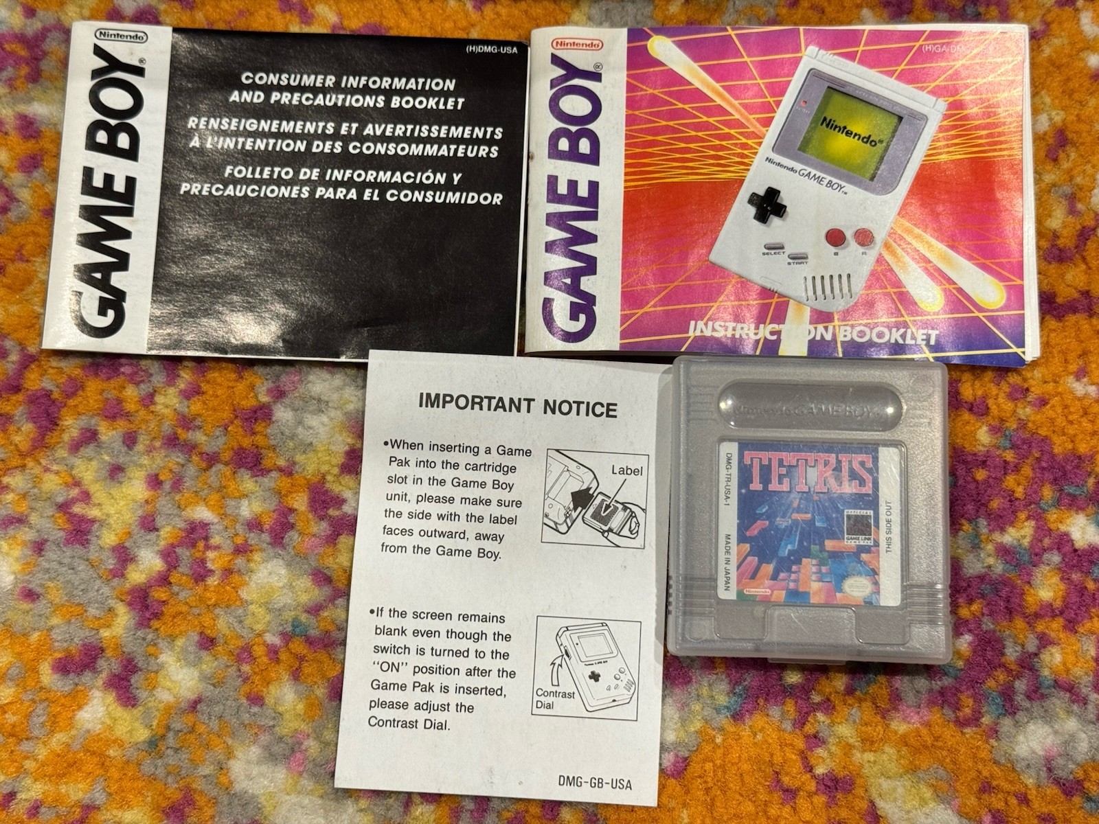 Nintendo Game Boy Original DMG IPS Backlit Backlight Original Gray System W Box