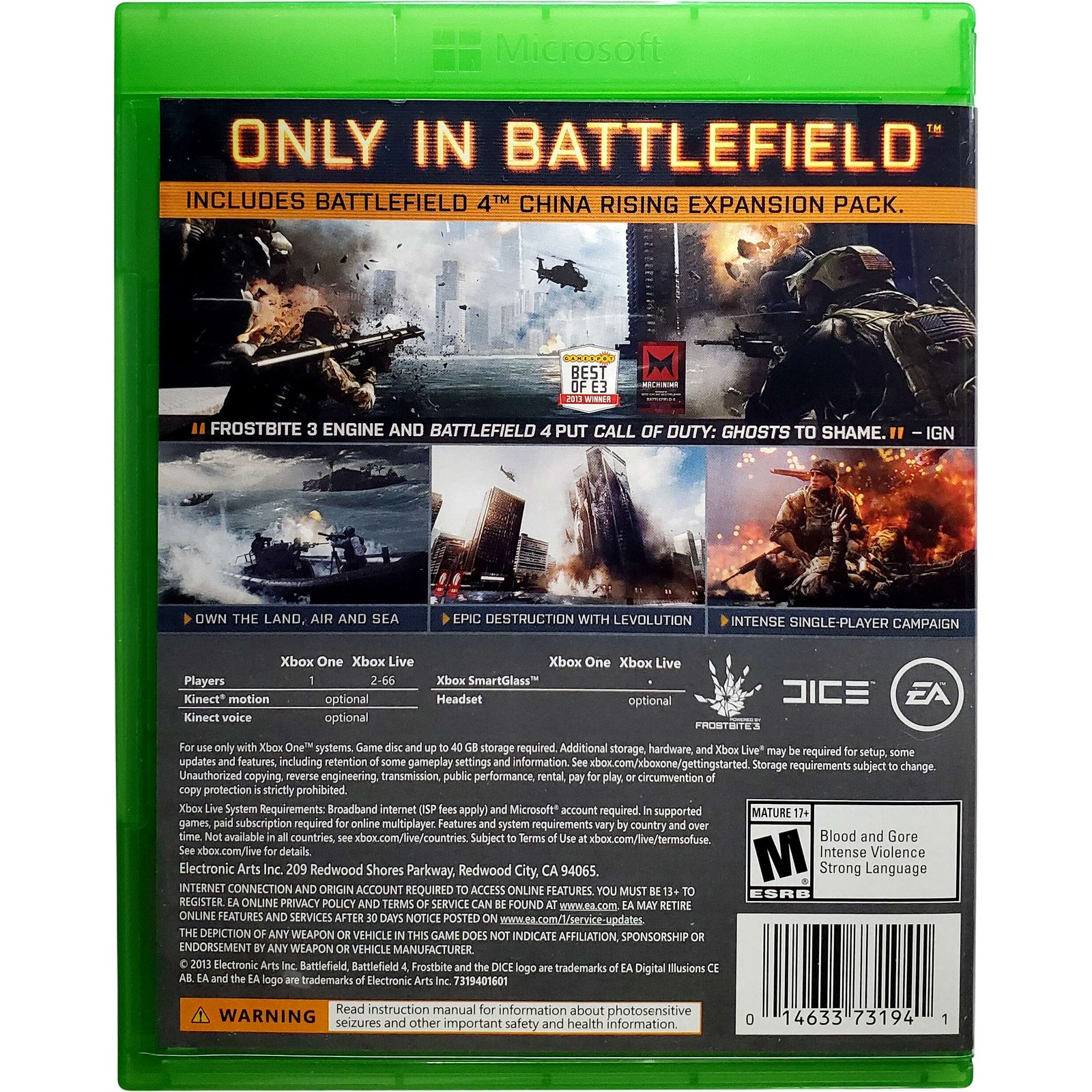 Battlefield 4 Limited Edition – Microsoft Xbox One Tested 1Y Guarantee
