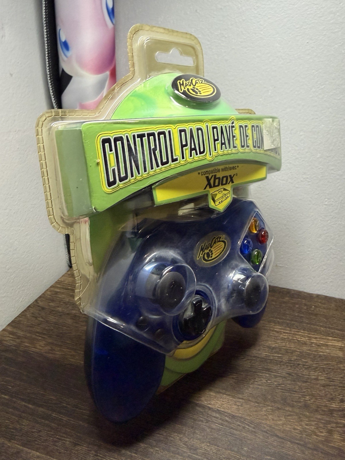 Mad Catz Original Xbox Controller NEW SEALED Clear Blue Control Pad Compatible