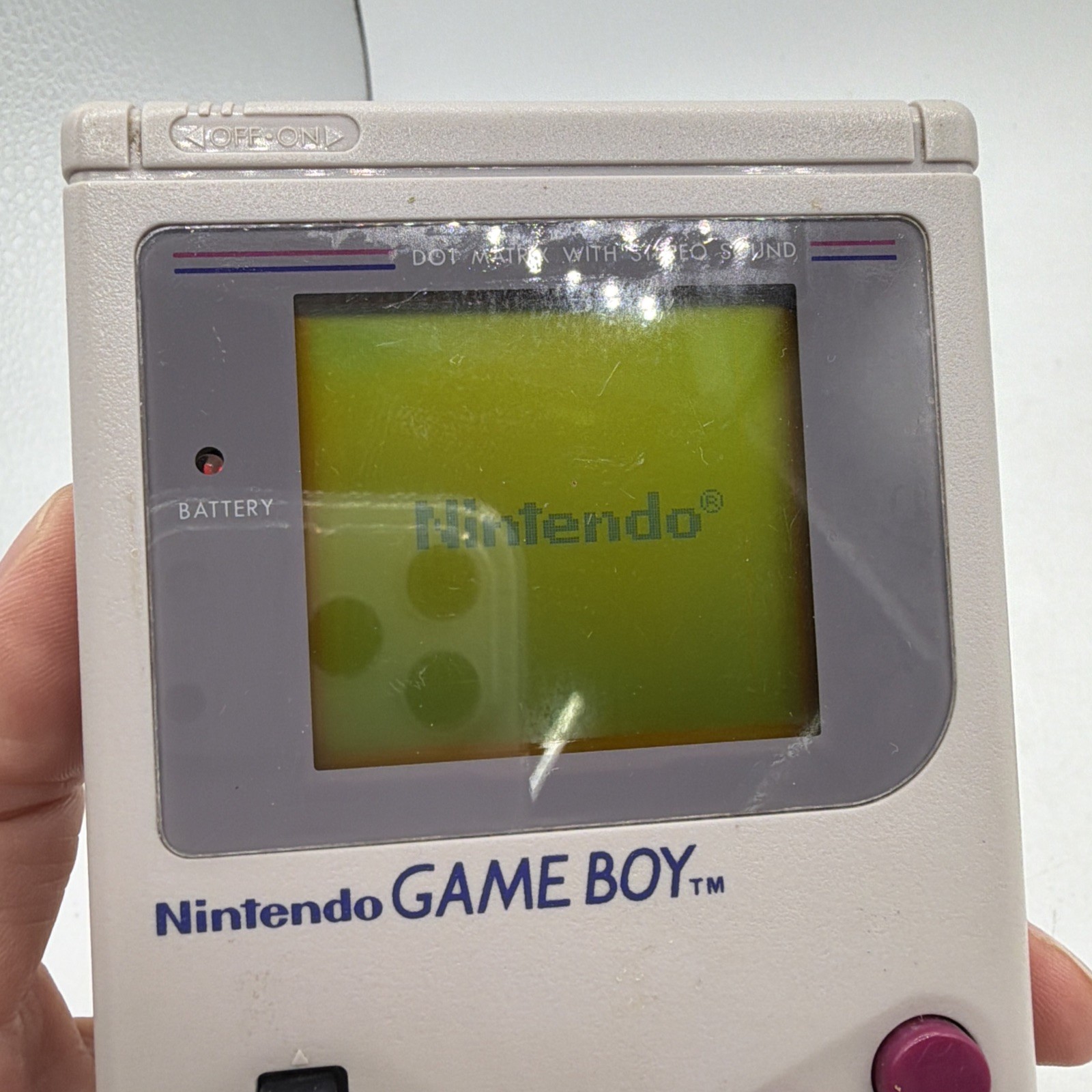 Authentic & Tested Nintendo Game Boy Gray Console Working (Read) 3 Games