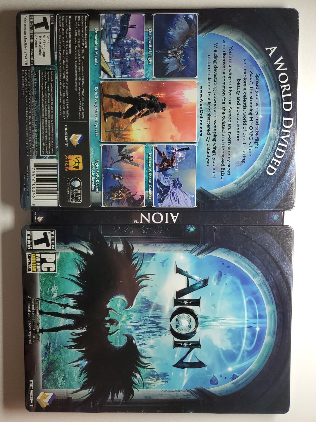 Aion Limited Edition Steelbook – PC Game 2009 – Complete CIB W Manual – Tested