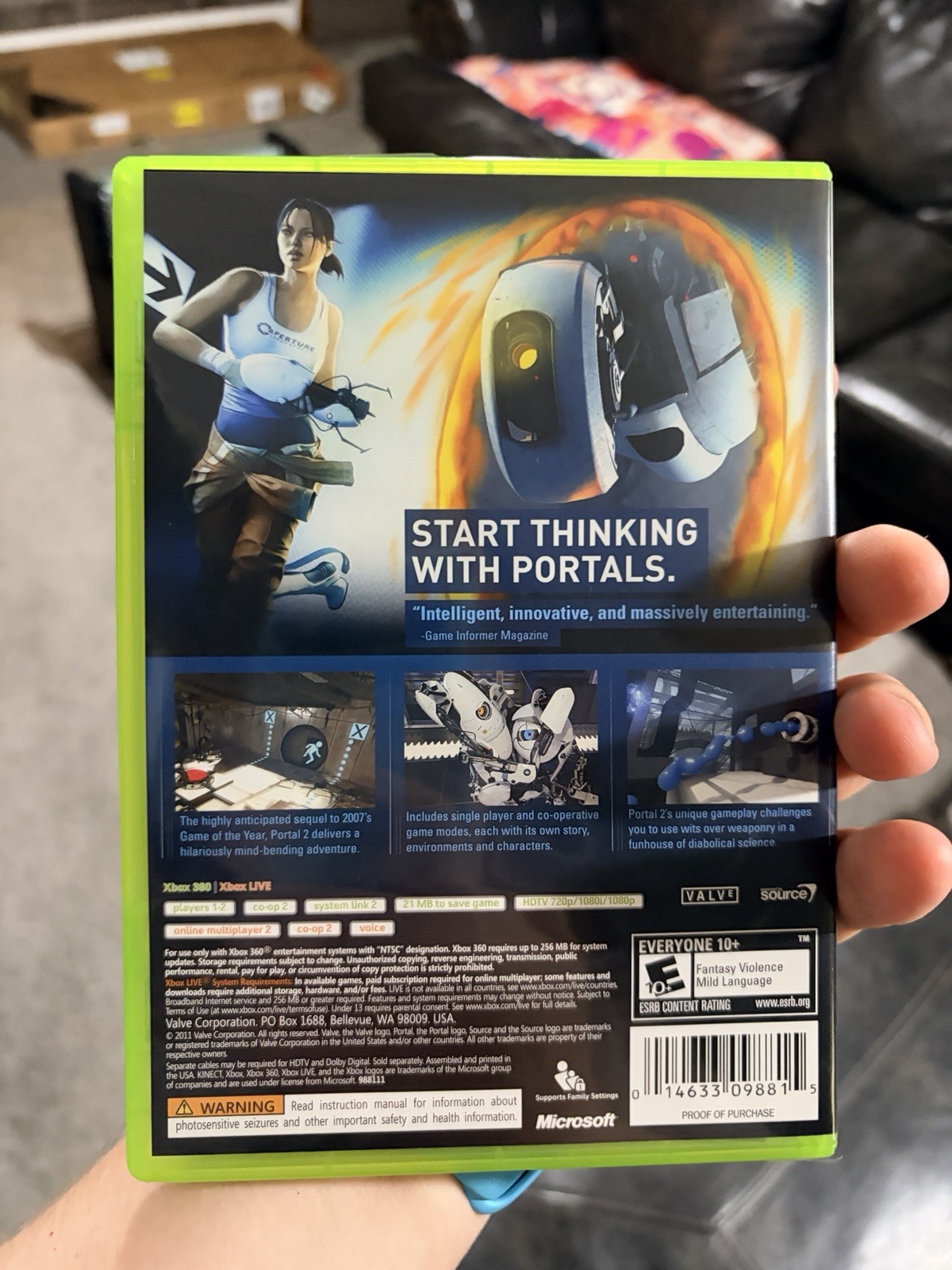 Portal 2 (Microsoft Xbox 360, 2011)