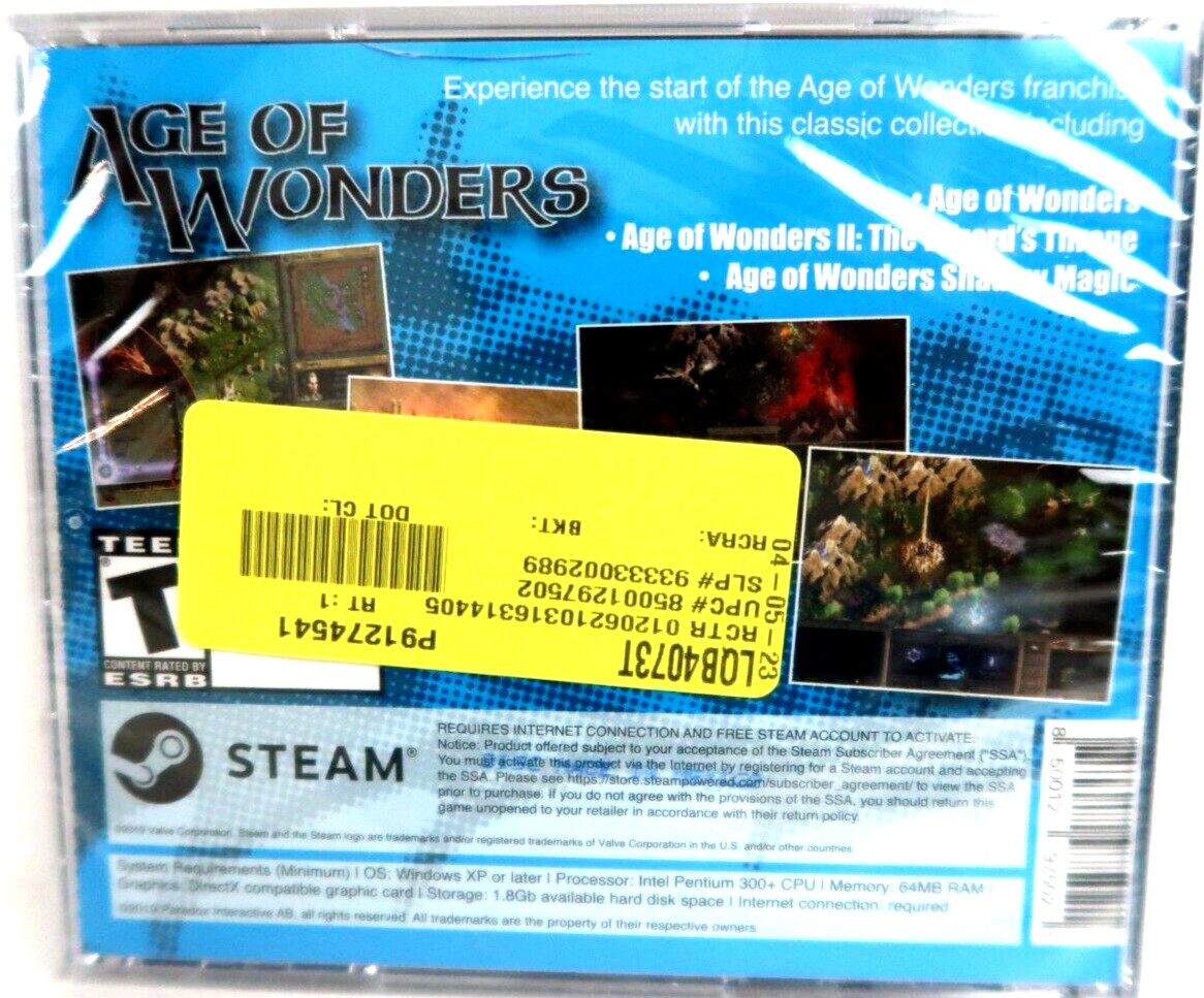Age of Wonders Classic Bundle PC 2013 Brand New Sealed Game Cracked Case