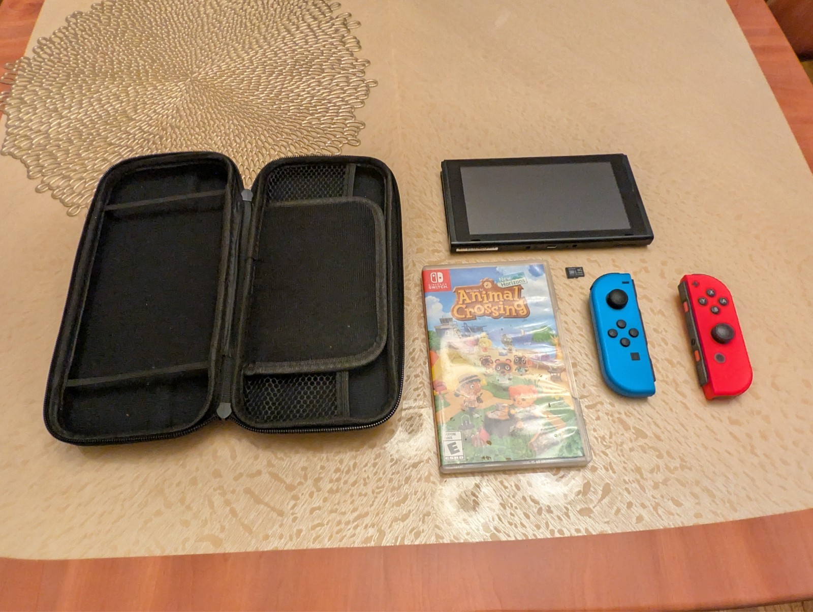 Nintendo Switch Console Neon Blue/Red + Animal Crossing + 32GB SD + Case