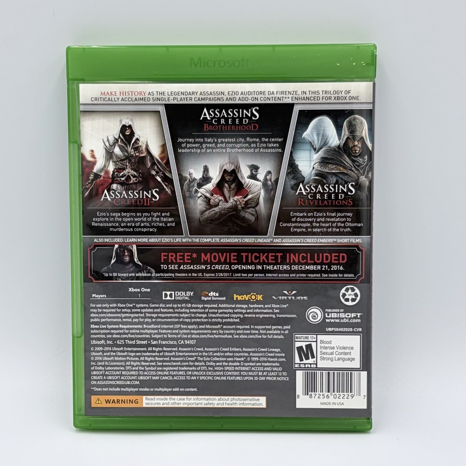 Assassin’s Creed Xbox One Lot 4 Games Unity Ezio Collection Syndicate Origins