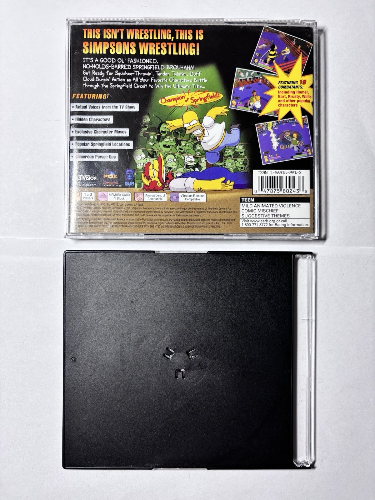 The Simpsons Wrestling PS1 CIB + The Simpsons Game PS2 Tested Working Lot