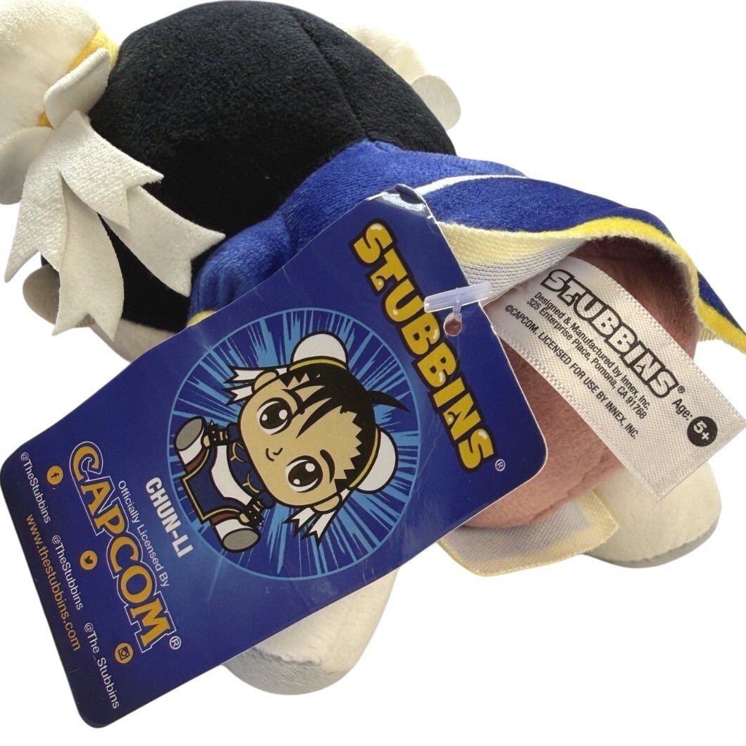 NWT Stubbins Officially Licensed By Capcom Chun-Li Plush Brand New
