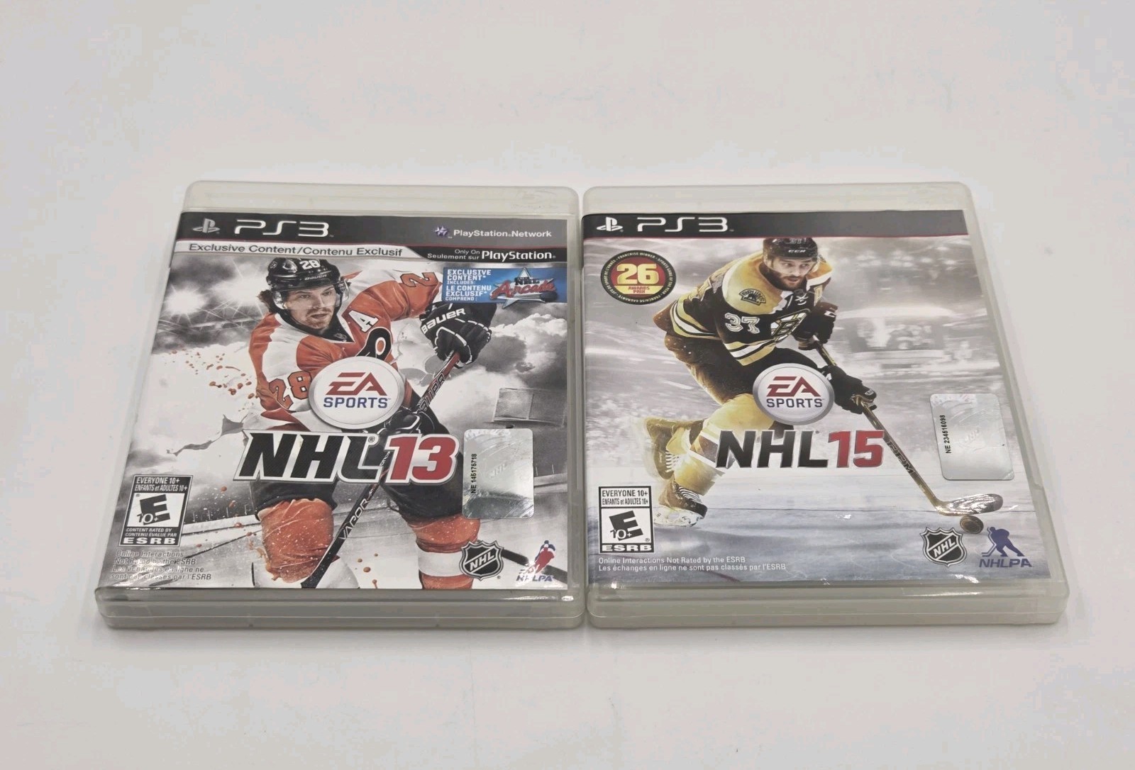 NHL 13 & NHL 15 EA Sports Sony PlayStation 3 (PS3) Video Game Lot Of 2