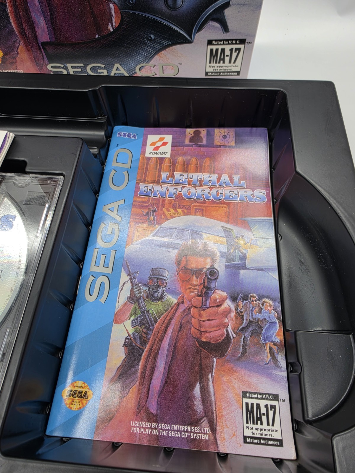 Lethal Enforcers (Sega CD, 1993) NEW IN OPEN BOX Complete Rare Shooter Game Mint