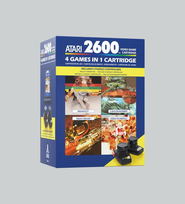 Atari 2600+ Plus 4 Games In 1 Cartridge – 2 Paddle Controllers – Special Bundle