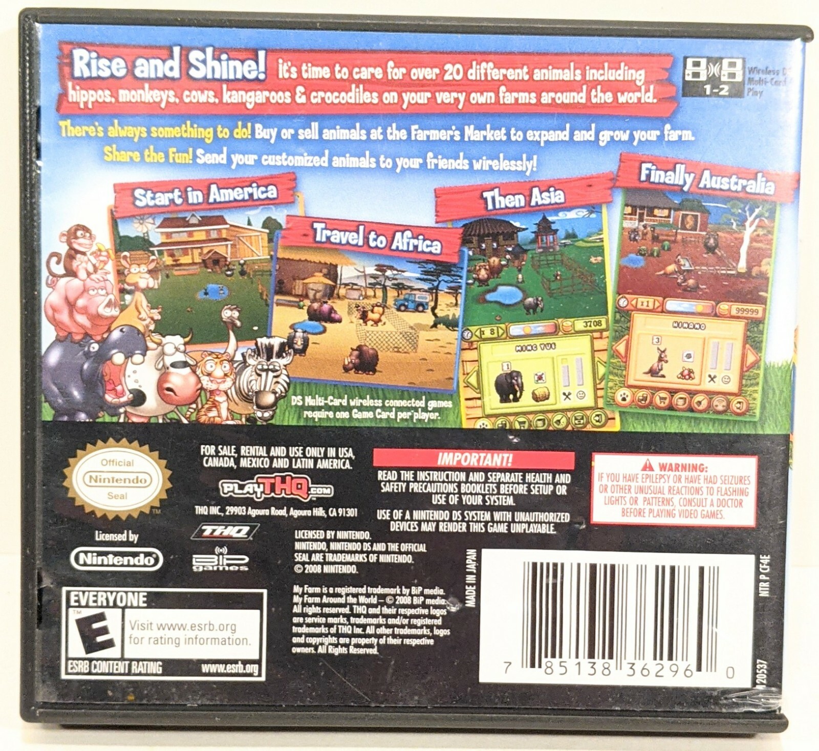 My Farm Around The World Nintendo DS Video Game 2009 w/ Manual – Free Shipping