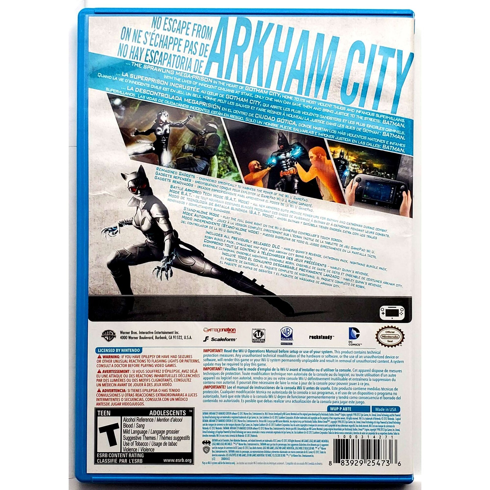 Batman Arkham City Armored Edition – Nintendo Wii U Pristine Tested 1Y Guarantee