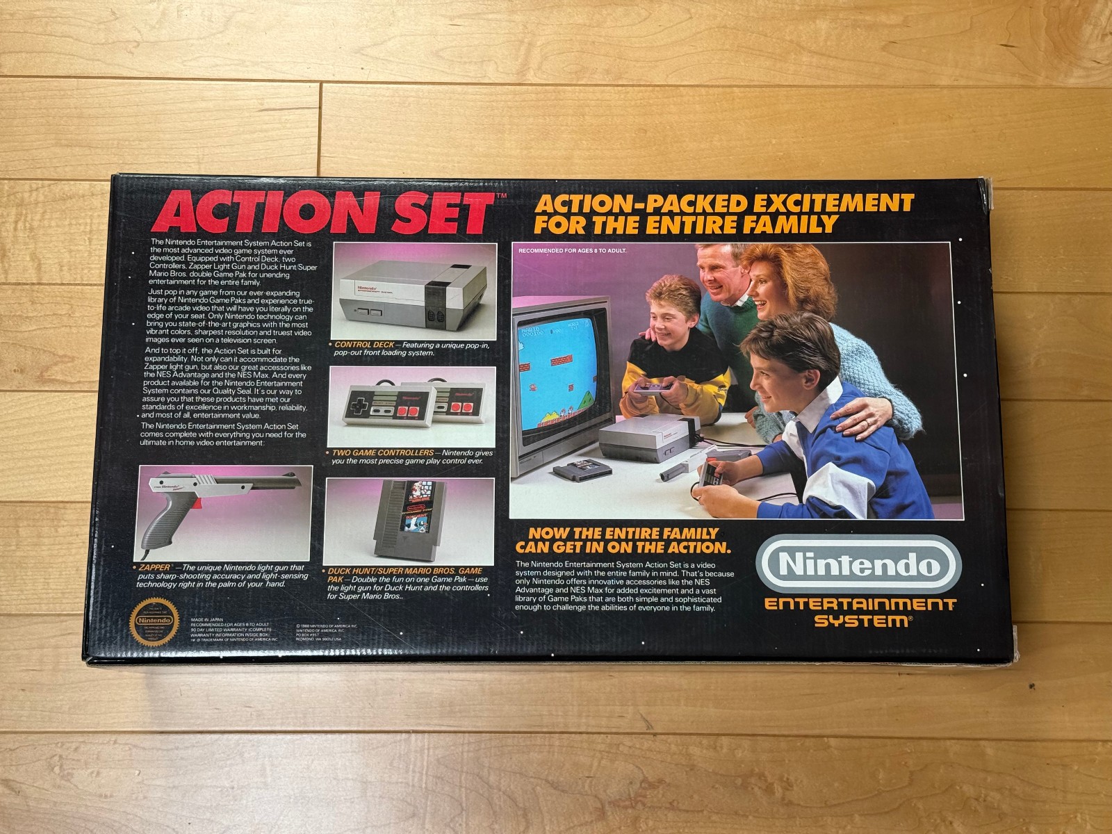 Nintendo NES Action Set CIB, Great Condition, w/ Paperwork AND MISTAKE see desc