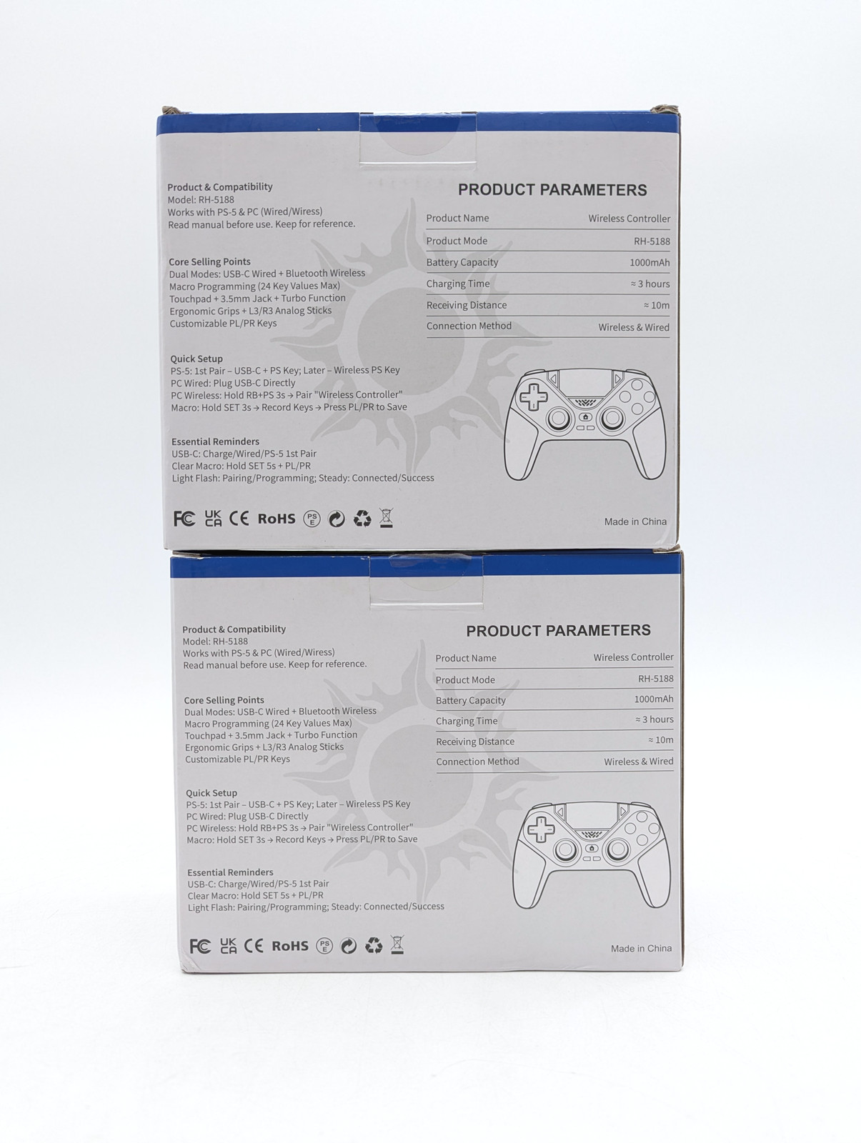 Assorted Wireless PlayStation Video Game Controllers & Charging Station Lot of 9