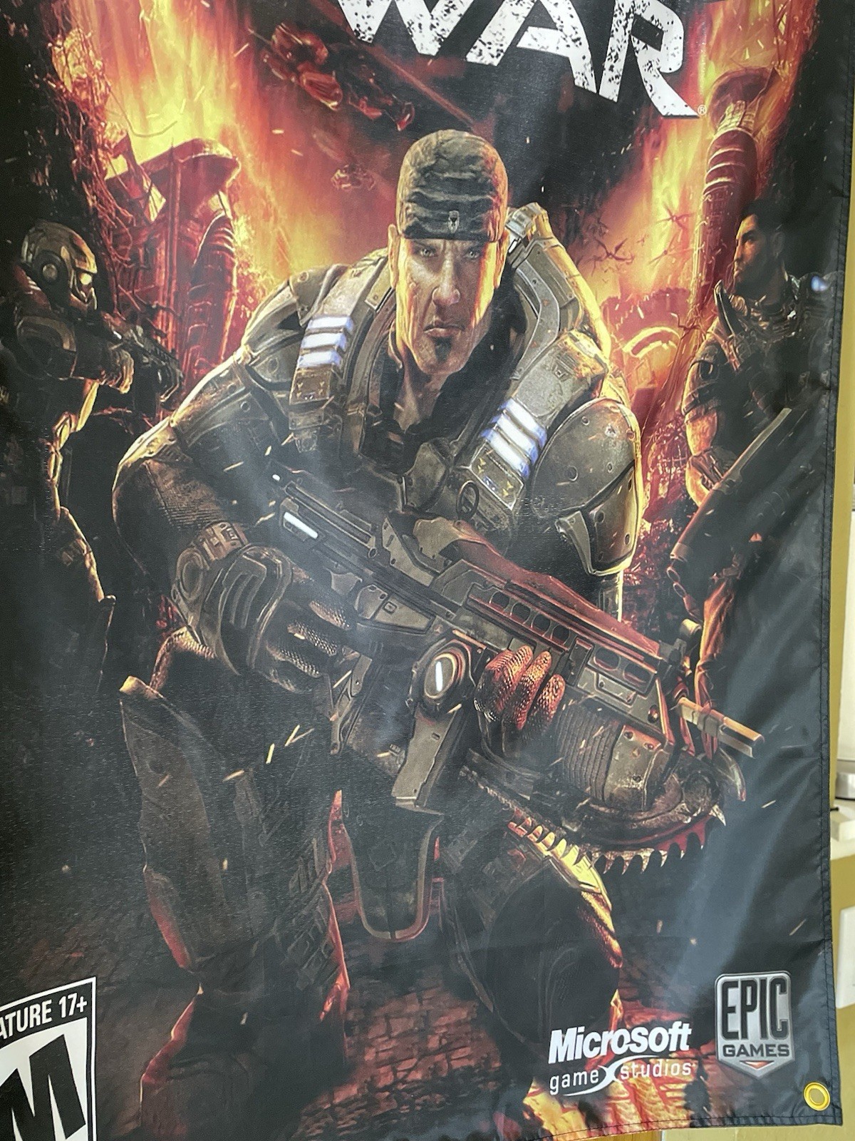 Gears Of War 5ft Flag Microsoft XBOX 360 2006 Poster GOW