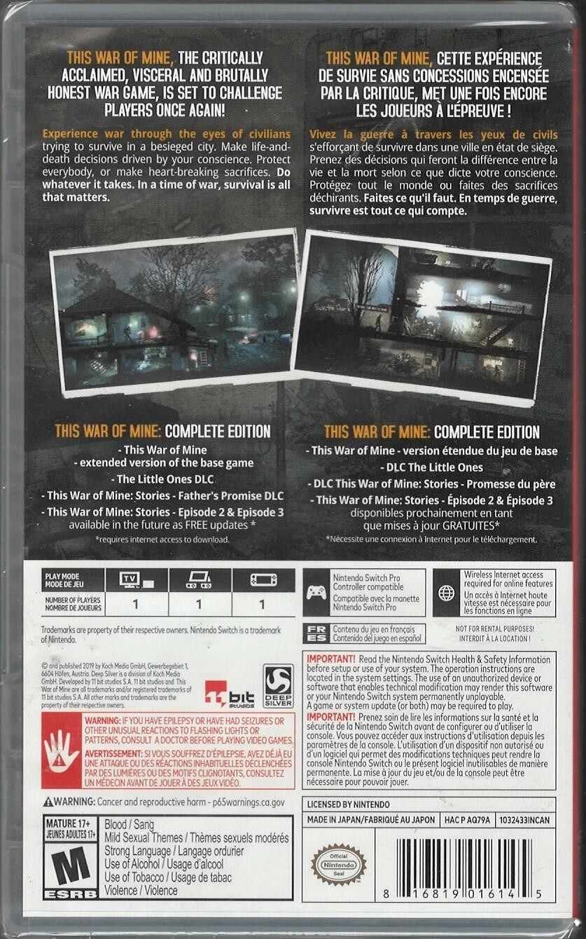 This War of Mine Complete Edition – Nintendo Switch