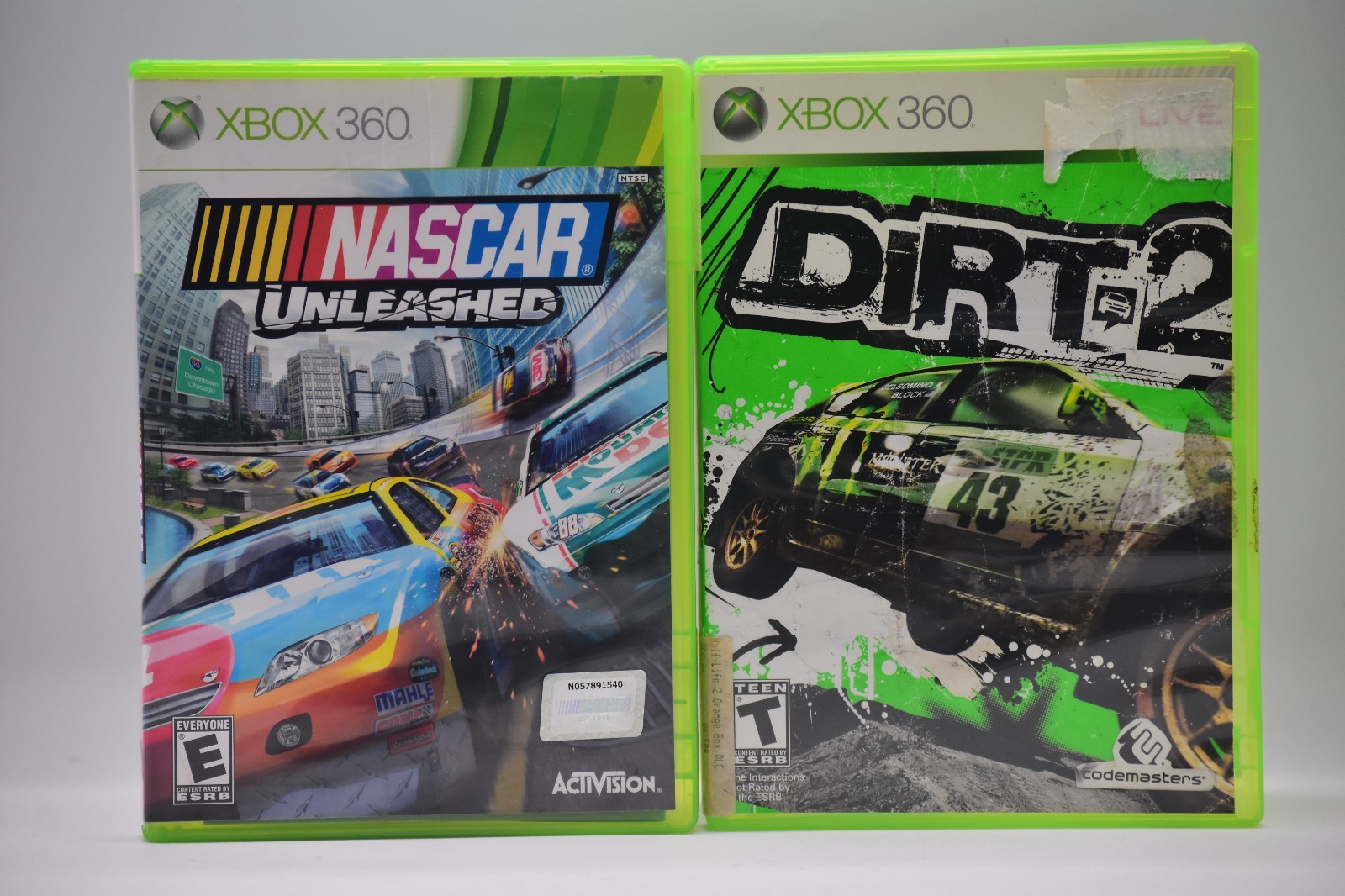 Nascar Unleashed & Dirt 2 For Xbox 360