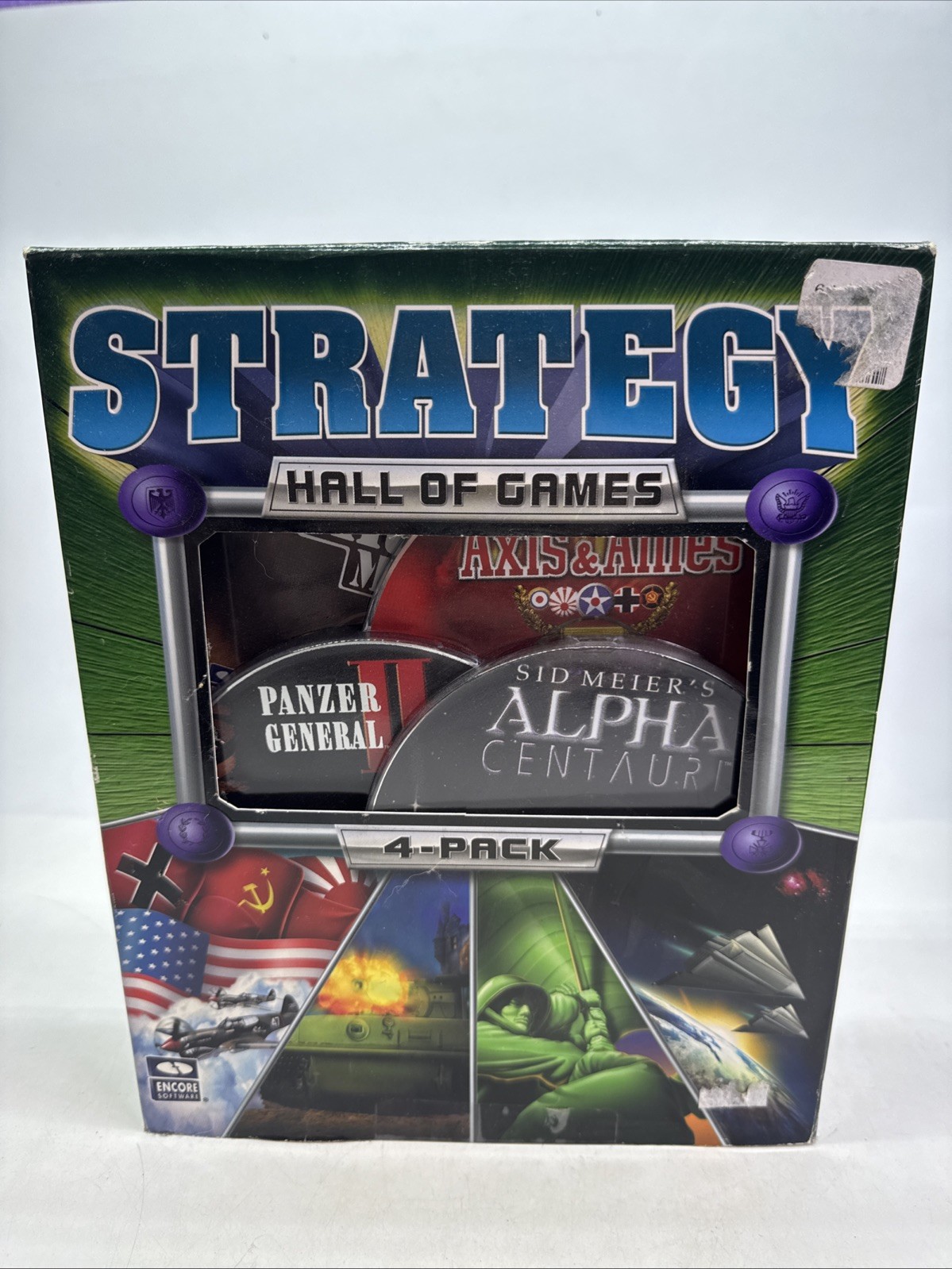 Vintage 2001 Strategy: Hall of Games 4-Pack Big Box PC Game Software SEALED
