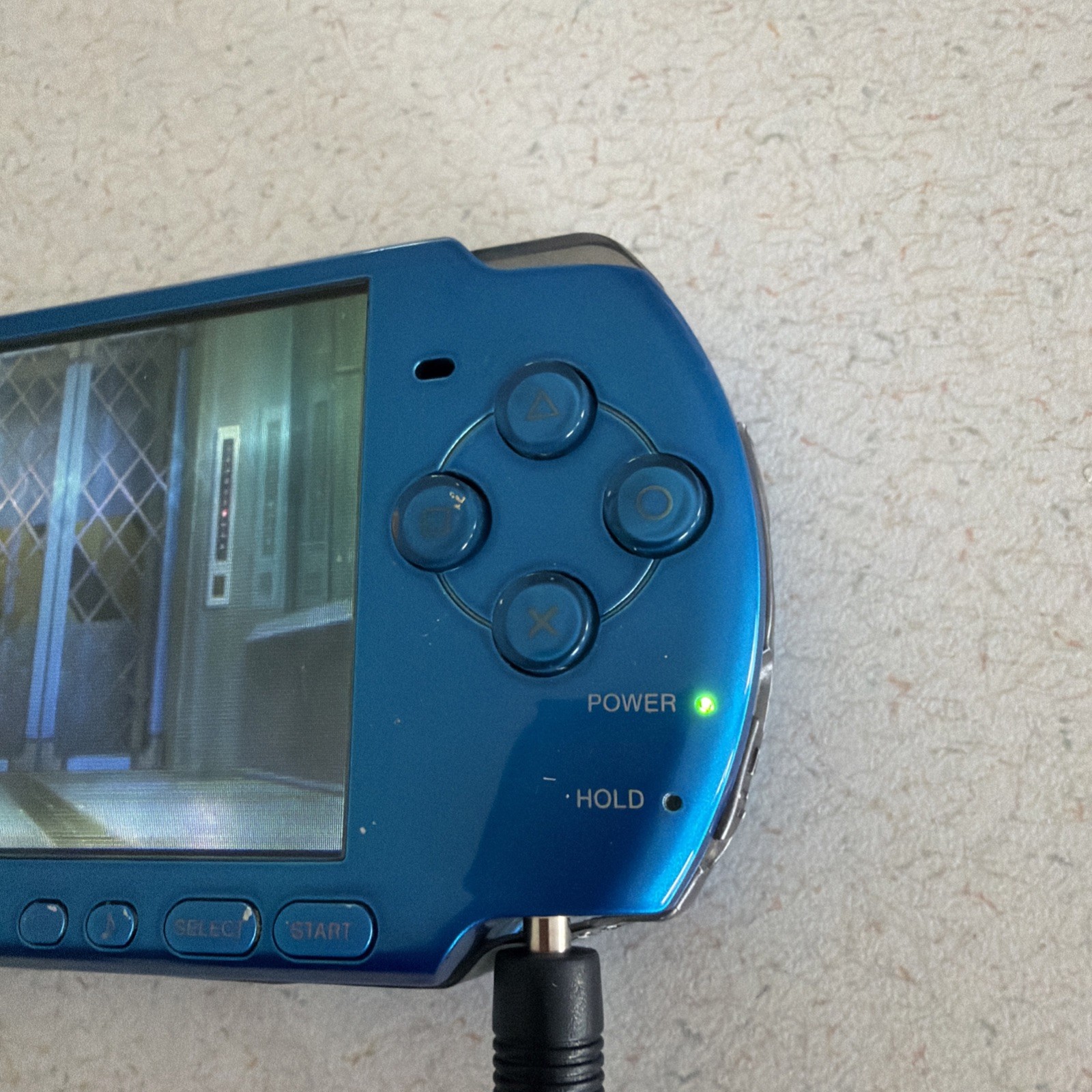 Sony PSP-3000 Vibrant Blue Handheld Console Games 128 Gb Sd Card Charger