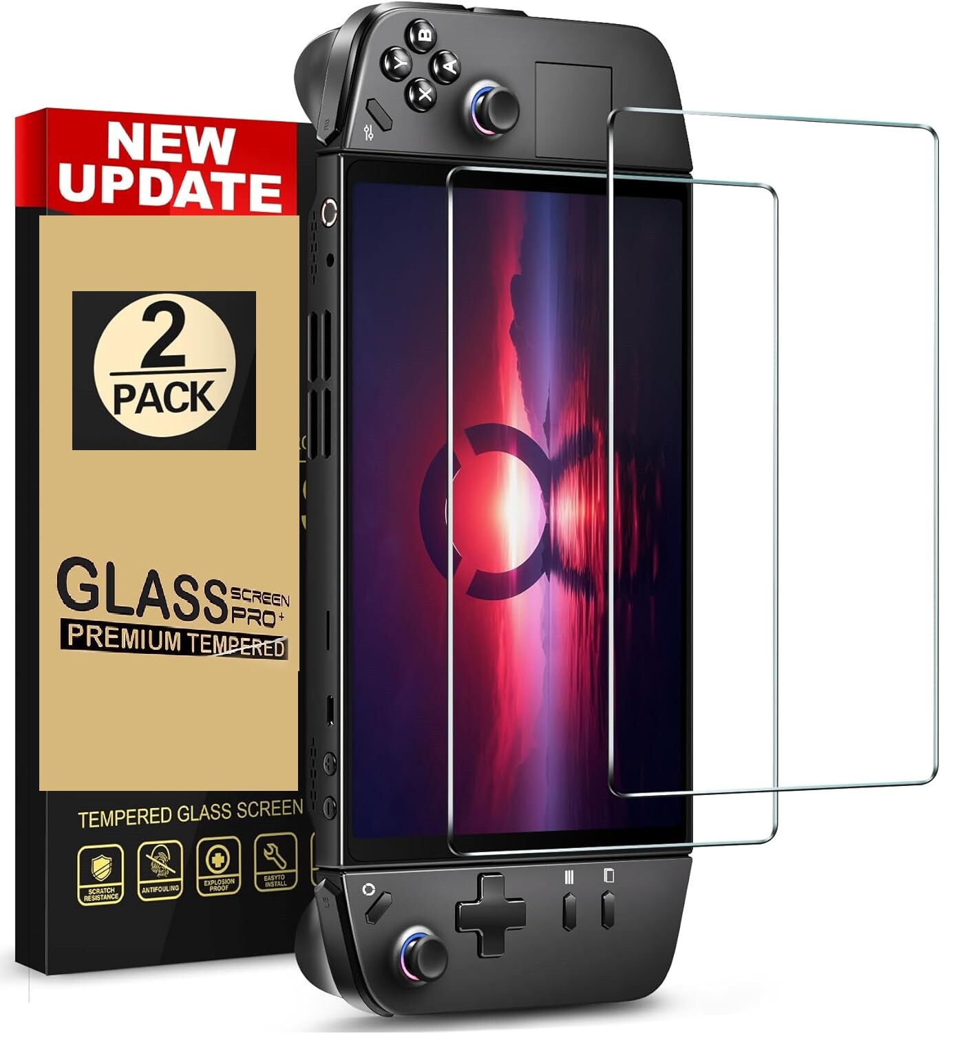2PCS Lenovo Legion Go S / Legion GO Gaming Handheld Glass Screen Protector Cover