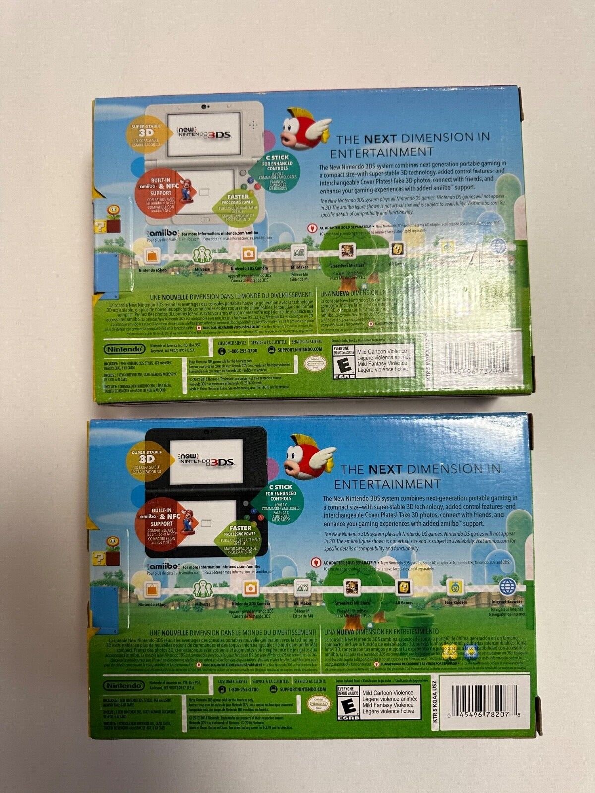 Nintendo 3DS Black Friday Super Mario Edition System RARE Black and White