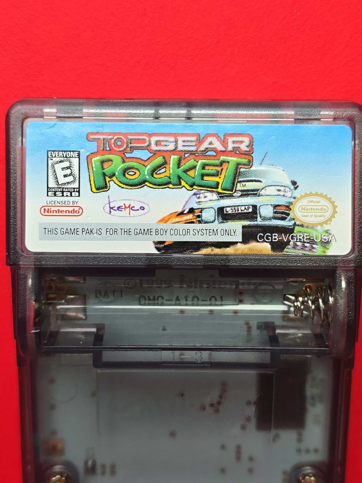 Top Gear Pocket Racing Nintendo Game Boy Color Rumble Works Battery Cover