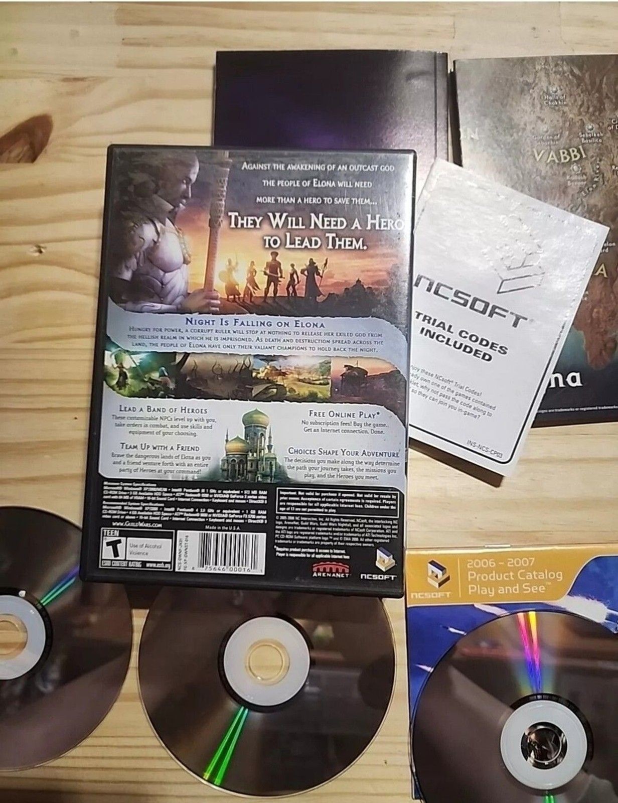 Guild Wars: Nightfall (PC, 2006, NCSoft, 3-Disc) With Access Key