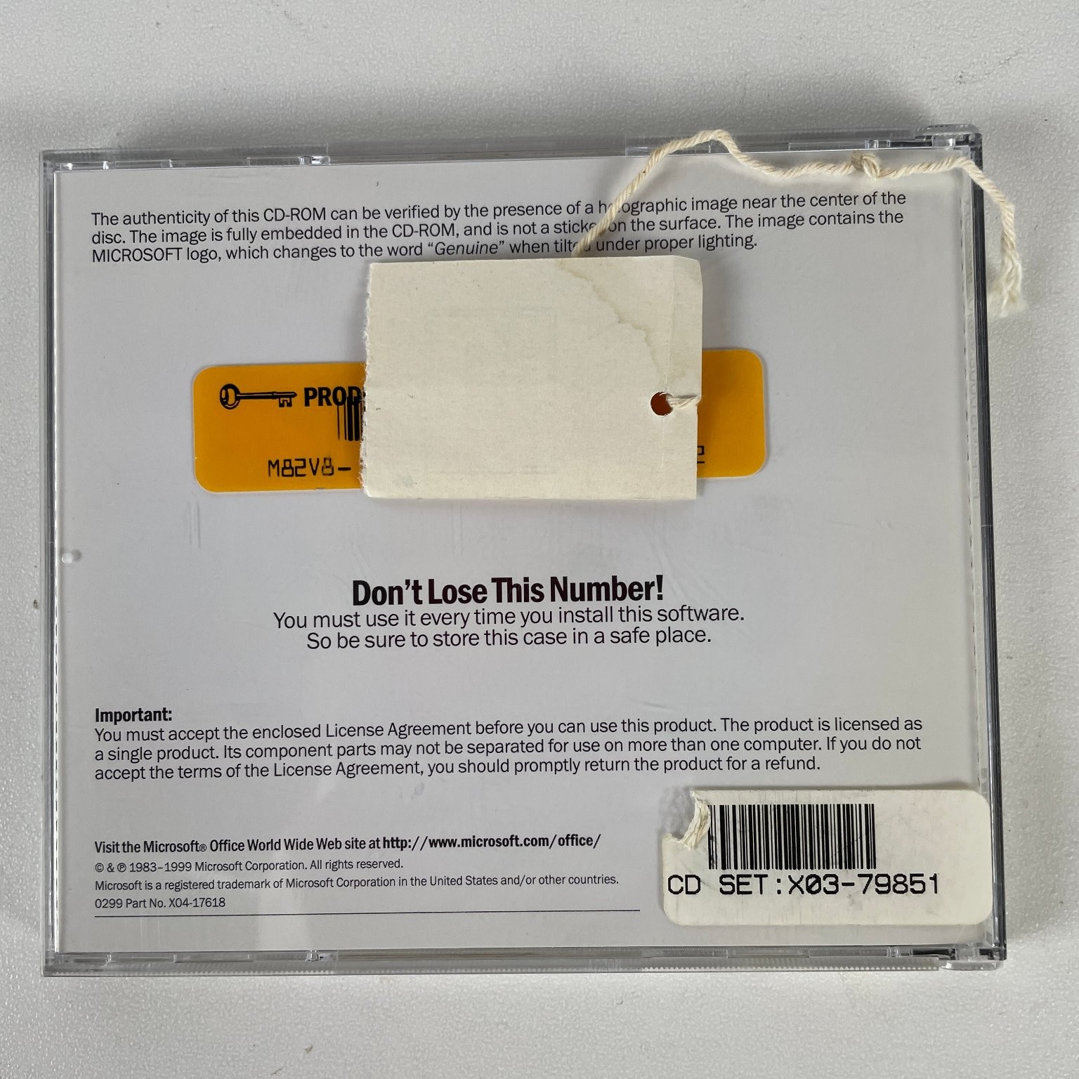 Microsoft Office 2000 Standard PC Software Productivity