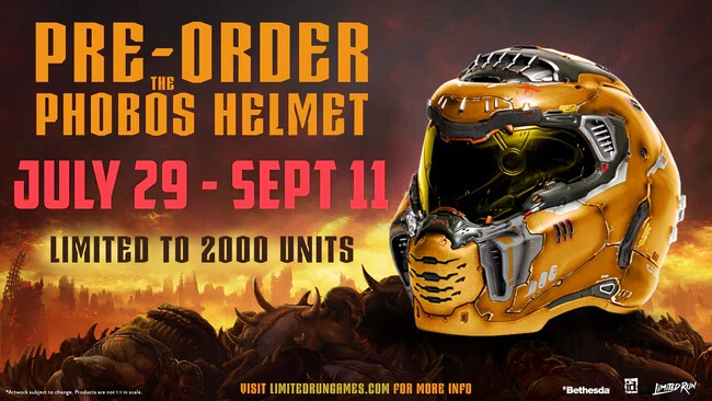Doom Eternal Phobos Collector’s Edition Helmet: Limited Run Games: New/Sealed!