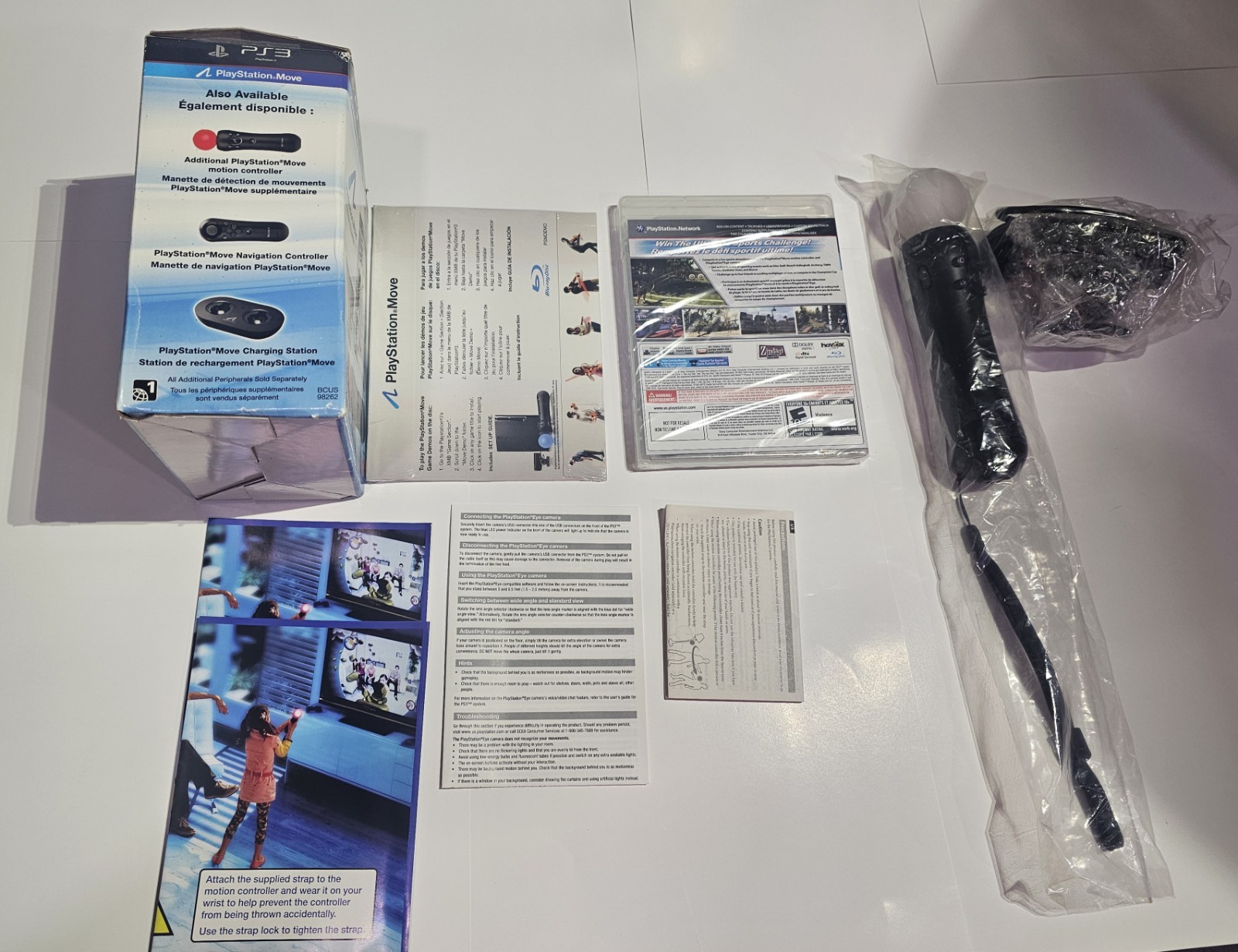 Sony PlayStation Move Bundle PS3 Motion Controller PS EYE Camera Sport Champion