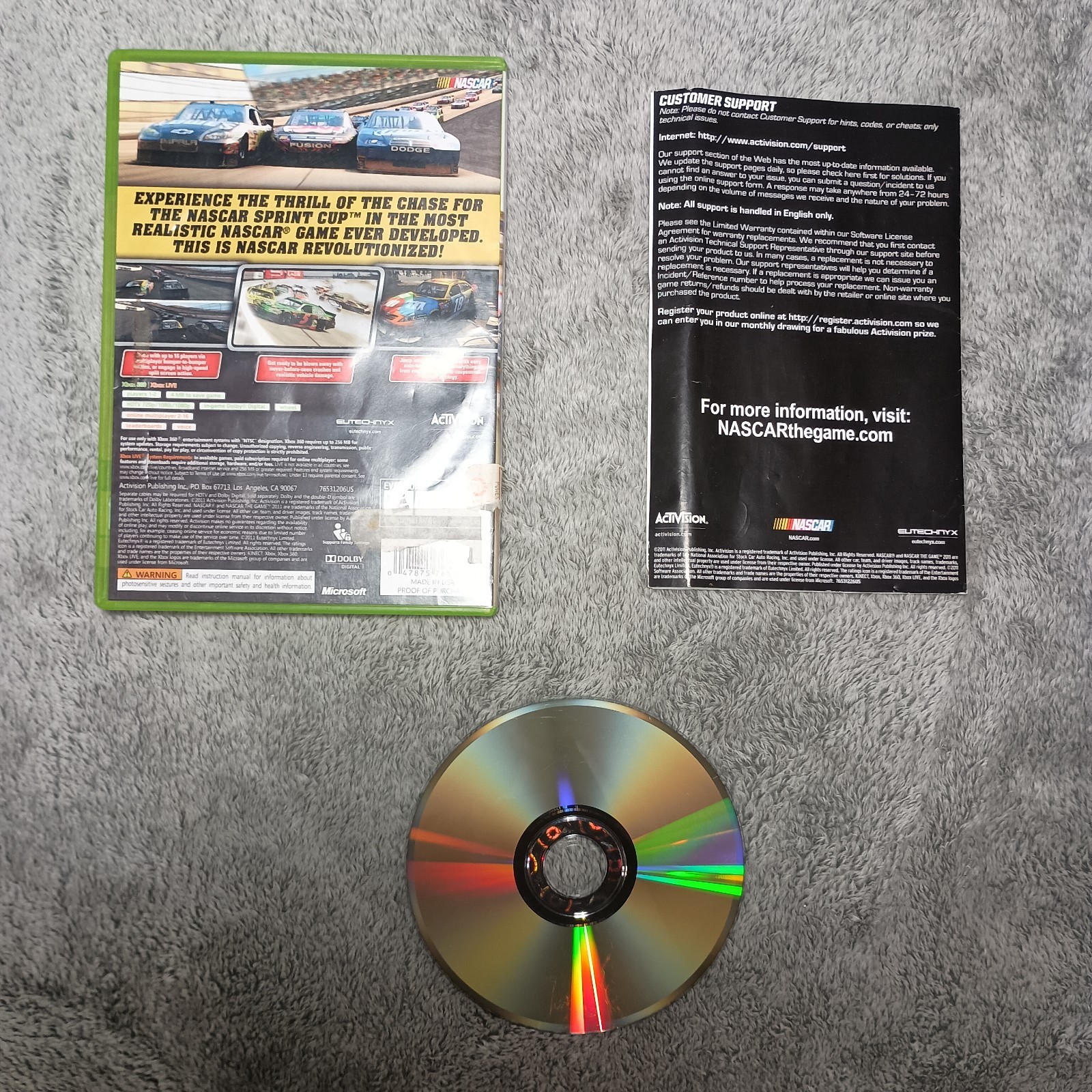 NASCAR The Game 2011 Xbox 360 – Complete In Box W/ Manual CIB Tested Video Game