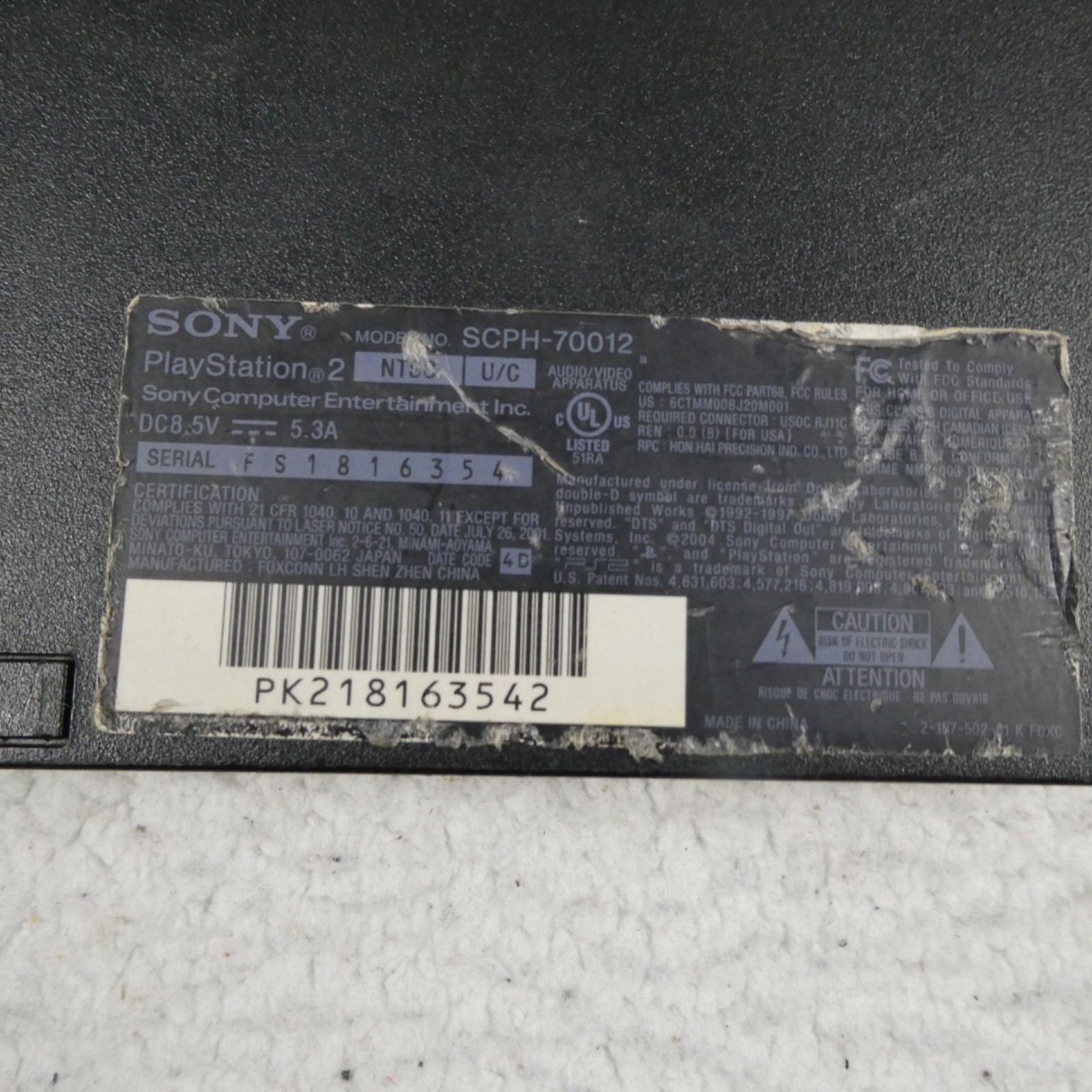 PlayStation 2 Slim Sony SCPH-70012 PS2 Console Only Tested