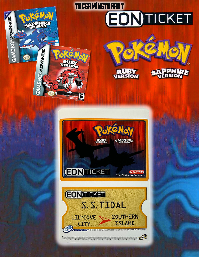Eon Ticket – Pokemon Ruby & Sapphire e-Reader Custom Card (Read Description)