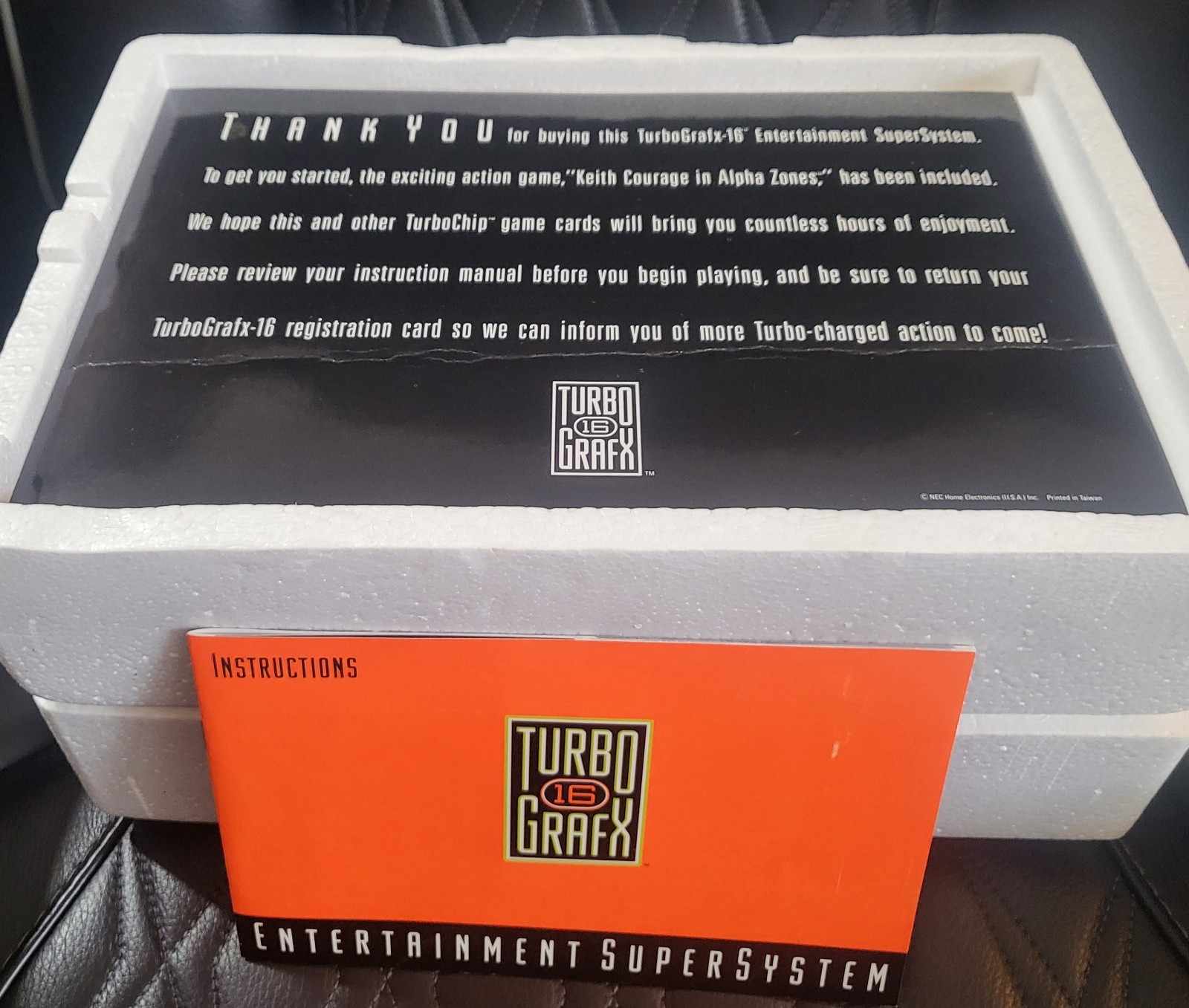 NEC TurboGrafx-16 Console Box Keith Courage Alien Crush