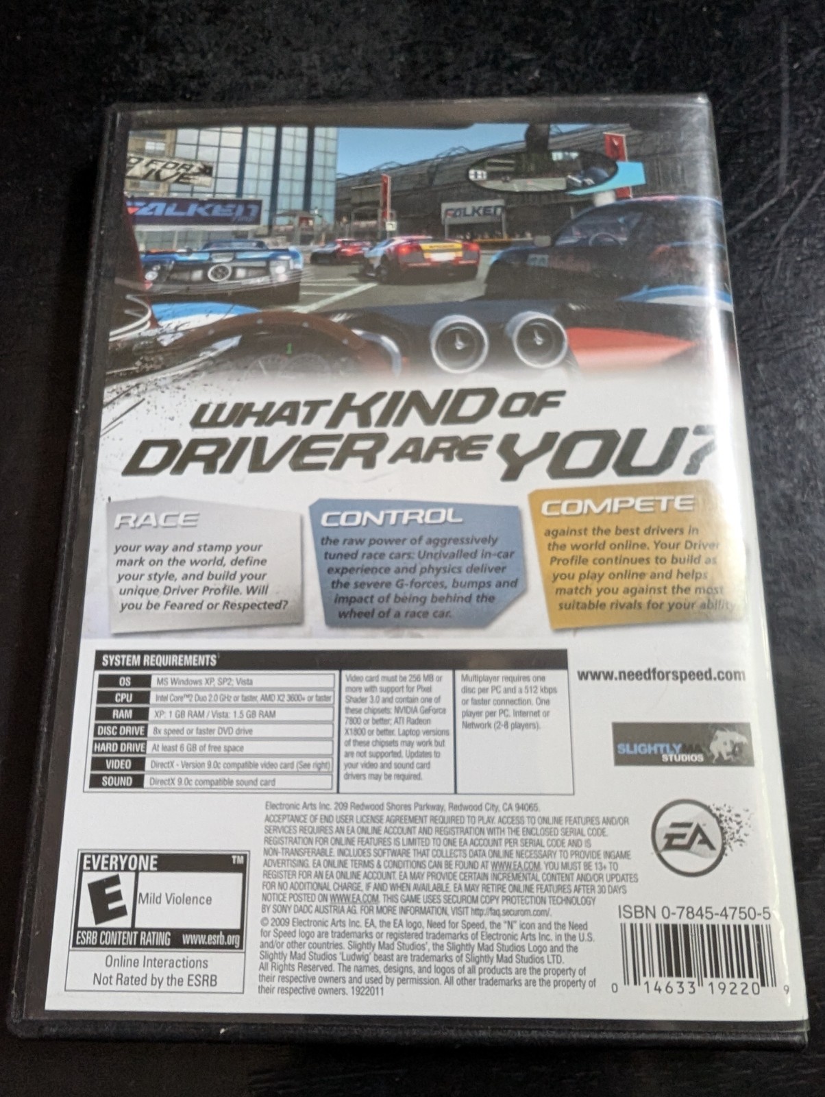 Need For Speed Shift (PC, 2009) EA, Rated E-Everyone, w/ Manual