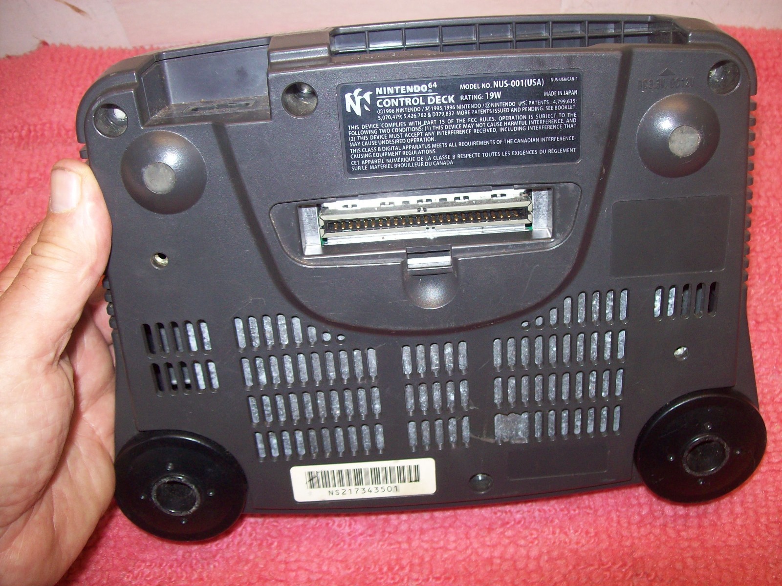 Nintendo 64 Gray Home Console Control Deck, NUS-001(USA) (No Cords) Free ship!