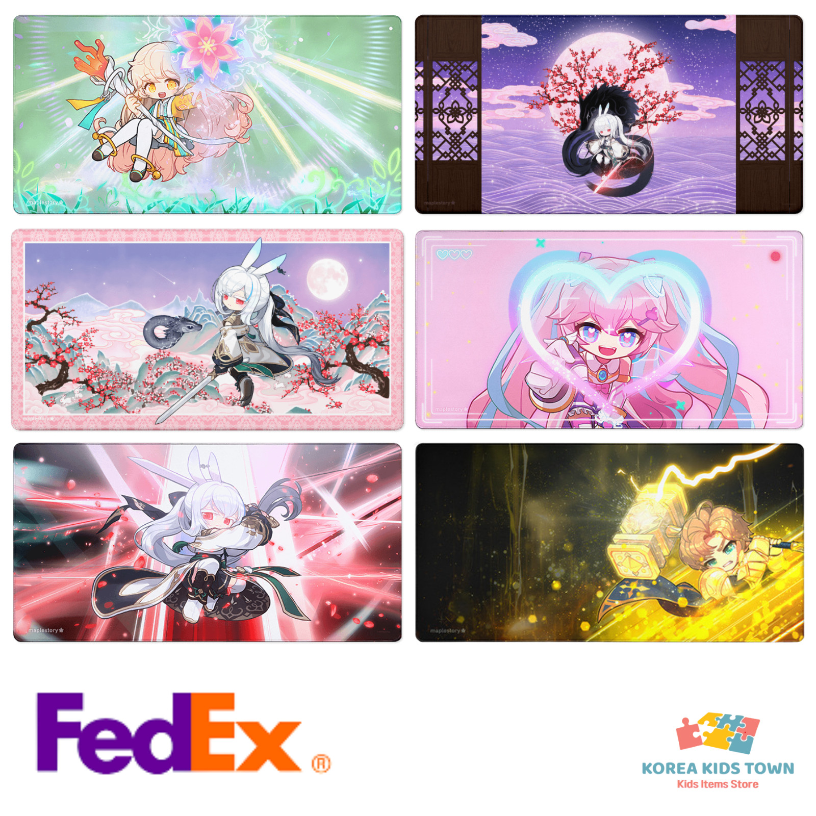 MapleStory Official All Characters Large Mouse Pad Desk Mat