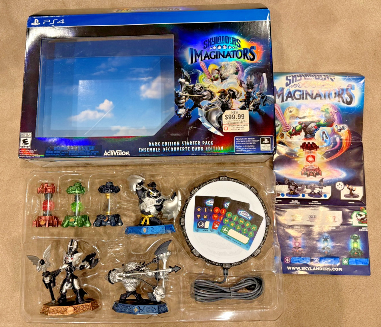 skylanders imaginators Dark edition ps4 box, NO GAME, starter pack