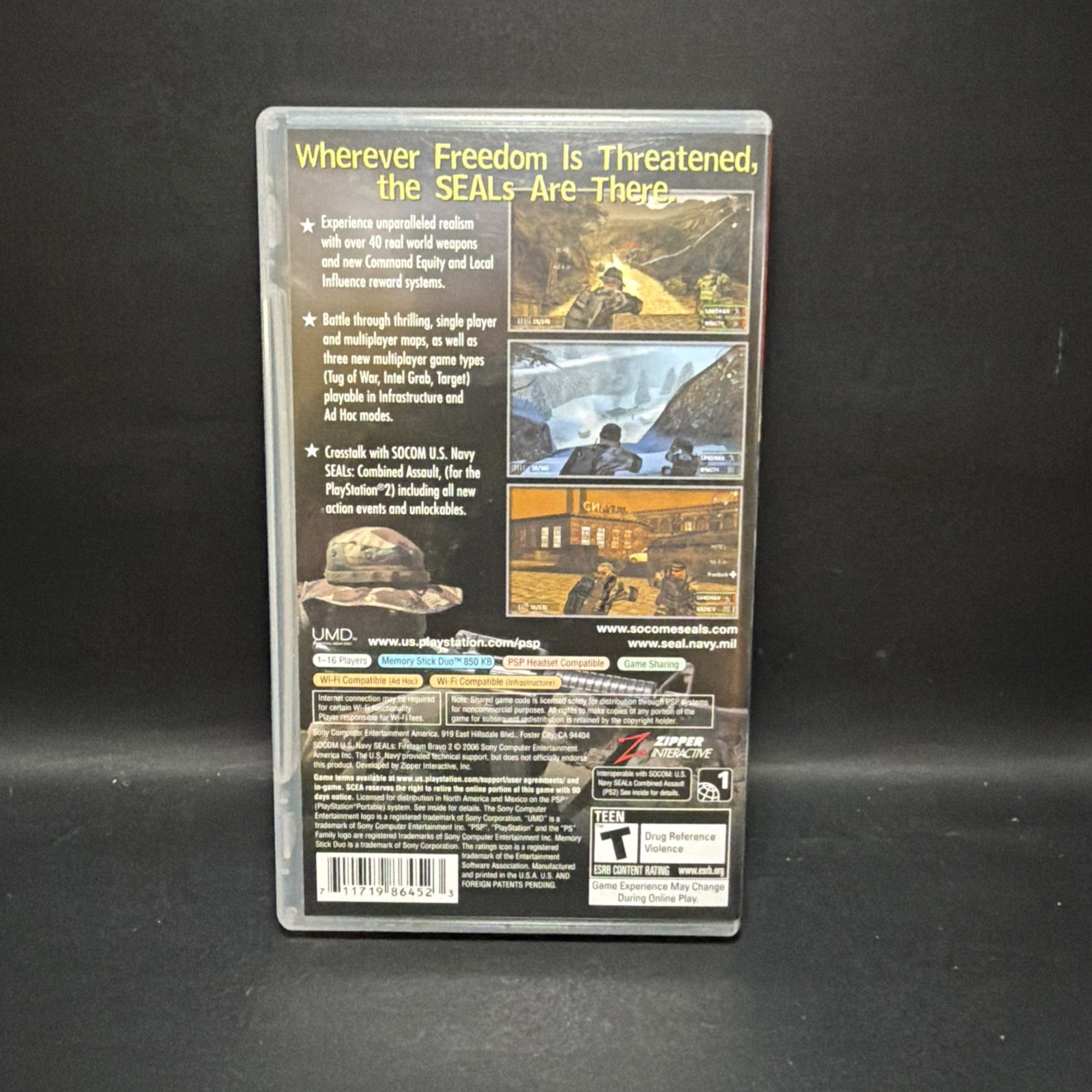 SOCOM: U.S. Navy SEALs Fireteam Bravo 2 (Sony PSP) Grst. Hits Complete CIB