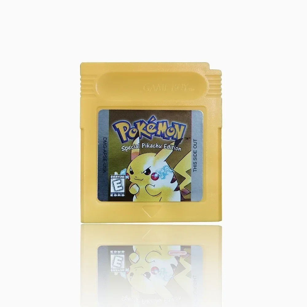 Pokemon 16-Bit GBC Game Cartridge Card Blue Crystal Gold Green Red Silver Yellow