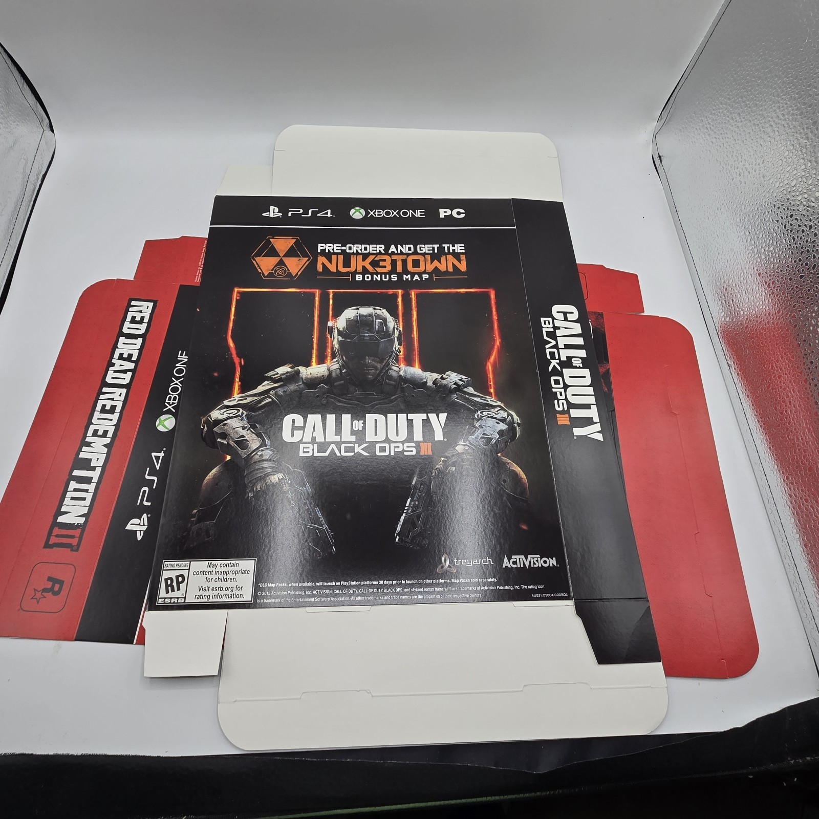Red Dead Redemption 2 And COD Black OPS 3 GameStop Large Display Boxes