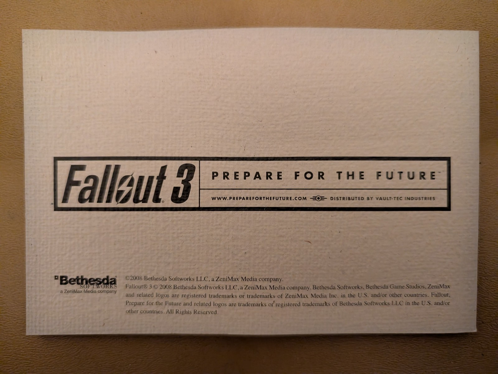 RARE PROMO Fallout 3 Vault Dwellers Survival Guide Pocket Reference Edition PAX