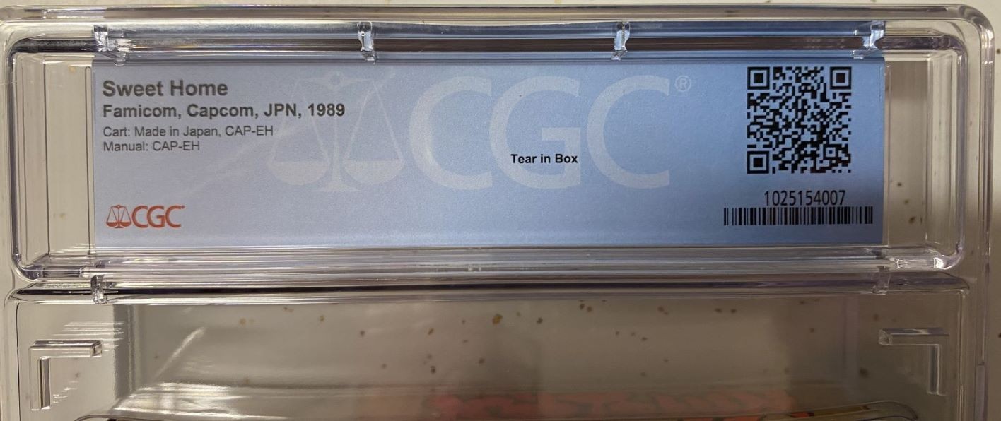 Sweet Home (Nintendo Famicom, NES, 1989) Complete CGC 7.0 Graded